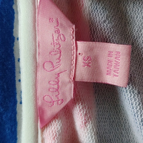 Lilly Pulitzer "Cats Meow" colorful striped rainbow pullover quarter zip SZ.XS - Picture 6 of 7